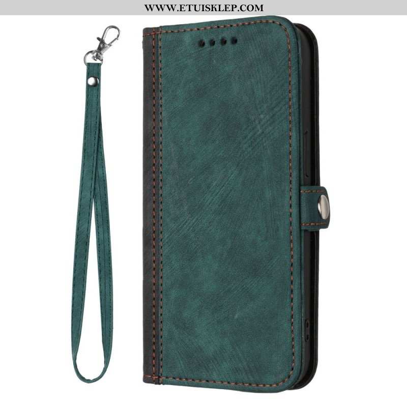 Etui Folio do Sony Xperia 5 IV Dwukolorowy Z Paskiem